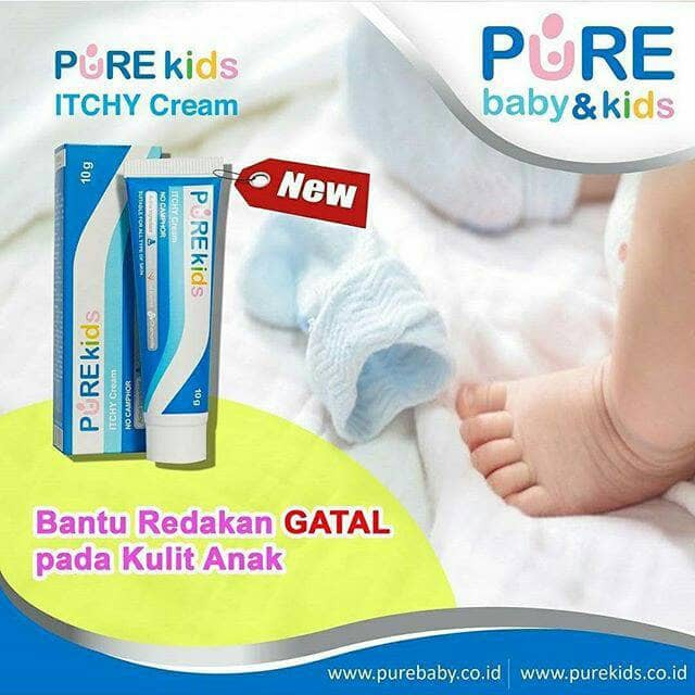 Pure Kids Itchy Cream 15gr Krim Pengurang Gatal Anak PureKids Pure Baby