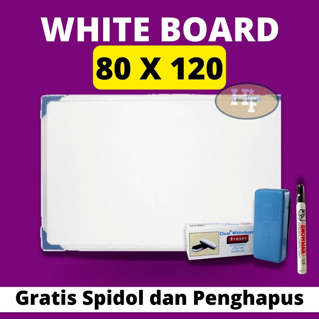 

Whiteboard 80 x 120/ Papan Tulis White Board / White Board / Papan Tulis / Papan Tulis White Board Anak / Whiteboard / Board / Papan Tulis Putih / Papan Tulis Ukuran 80 x 120