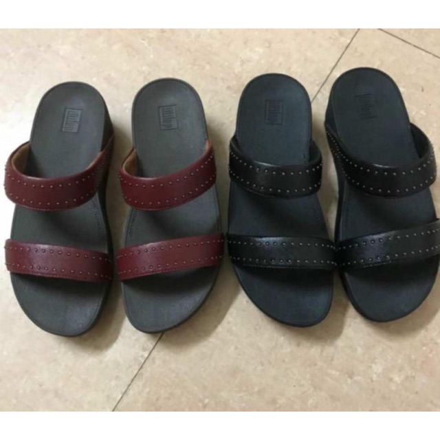 Sandal slop fitflop new leather kulit asli