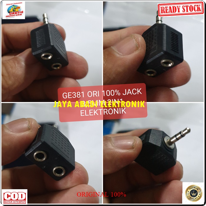 G381 JACK AUX 3.5 MM 2IN1 HANDPHONE  ADAPTER  SAMBUNGAN SPLITER AUDIO SOUND SUARA CONVERTER MULTI UNIVERSAL MALE EXTENSION PENYAMBUNG HEADSET HEADPHONE FEMALE MALE AMPLI STEREO HEADSET PRAKTIS DAN MUDAH DIGUNAKAN TERJANGKAU