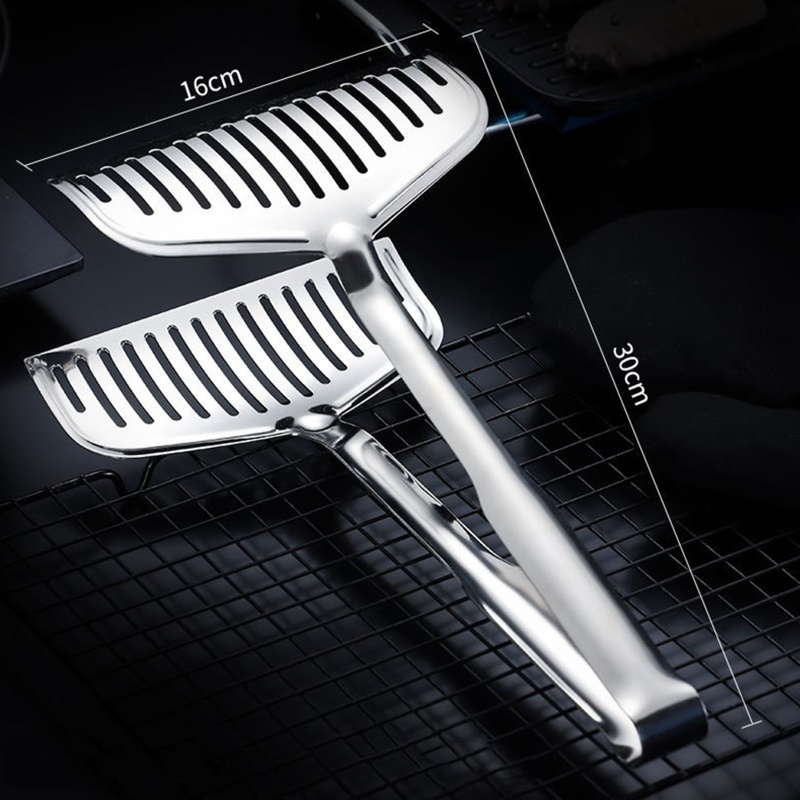 Penjepit Makanan Ikan Goreng Multifungsi Bahan Stainless Steel
