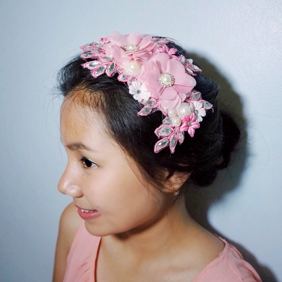 [READY STOCK] AKSESORIS RAMBUT HEADPIECE PENGANTIN HAIRPIECE PINK HPM003