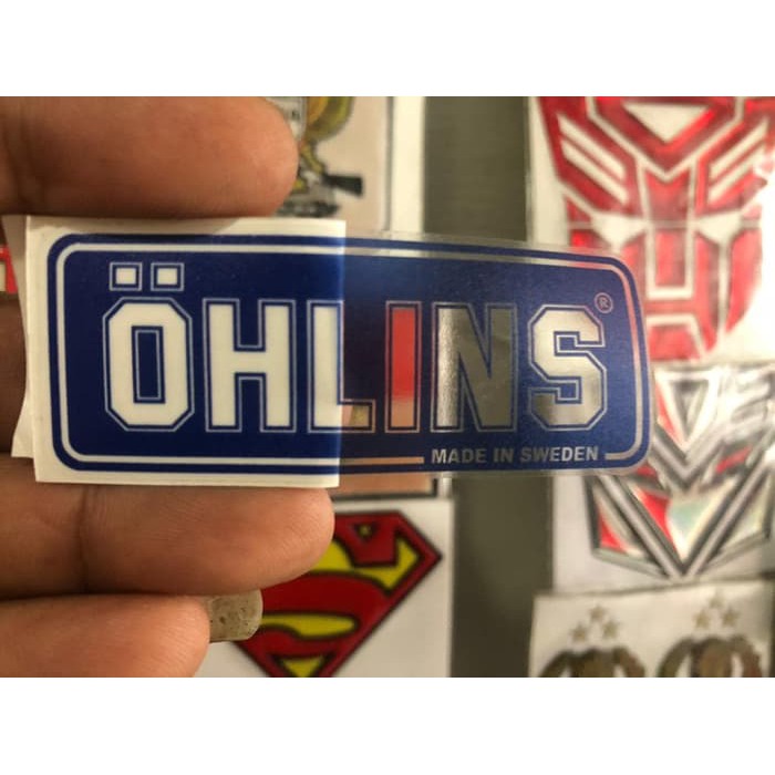 Sticker Shock Stiker Ohlins blue