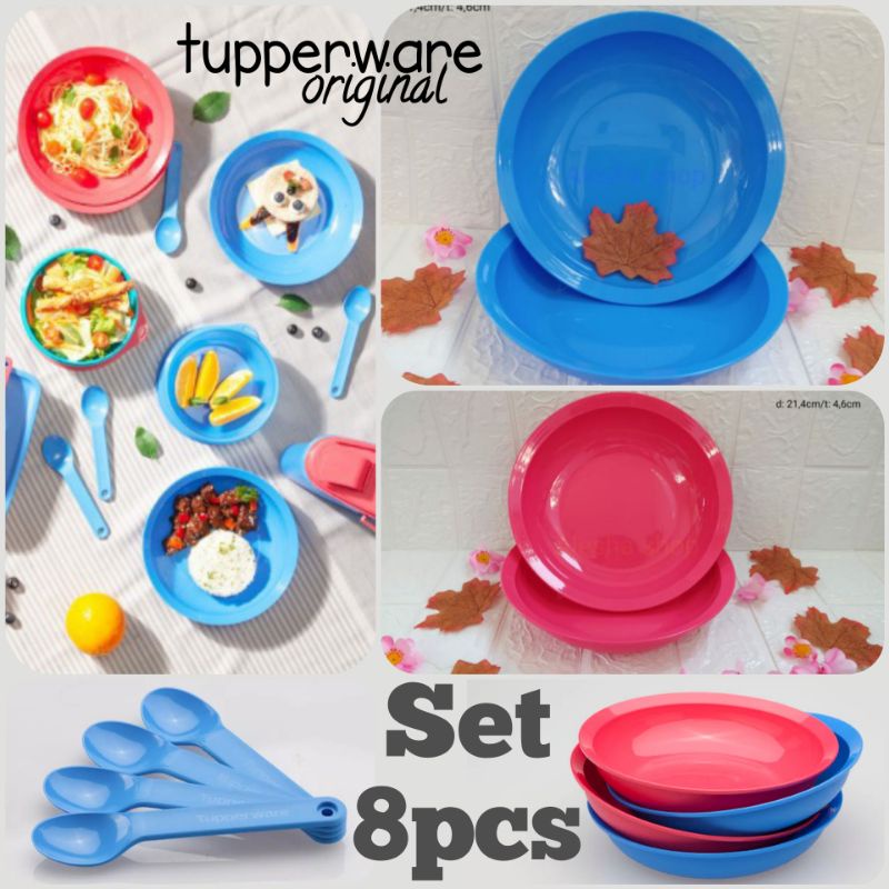 Tupperware Piring Makan Besar Plate Set Mangkuk