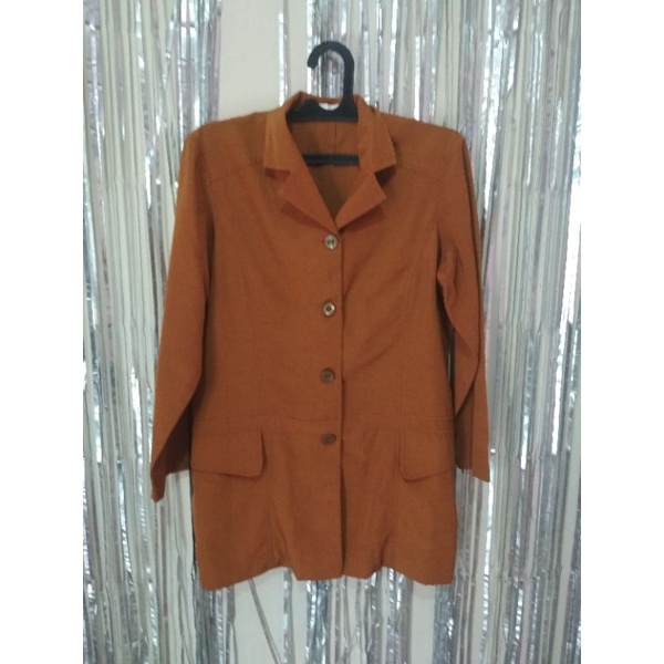 preloved seragam kerja/seragam Guru warna coklat (satu stel + rok)