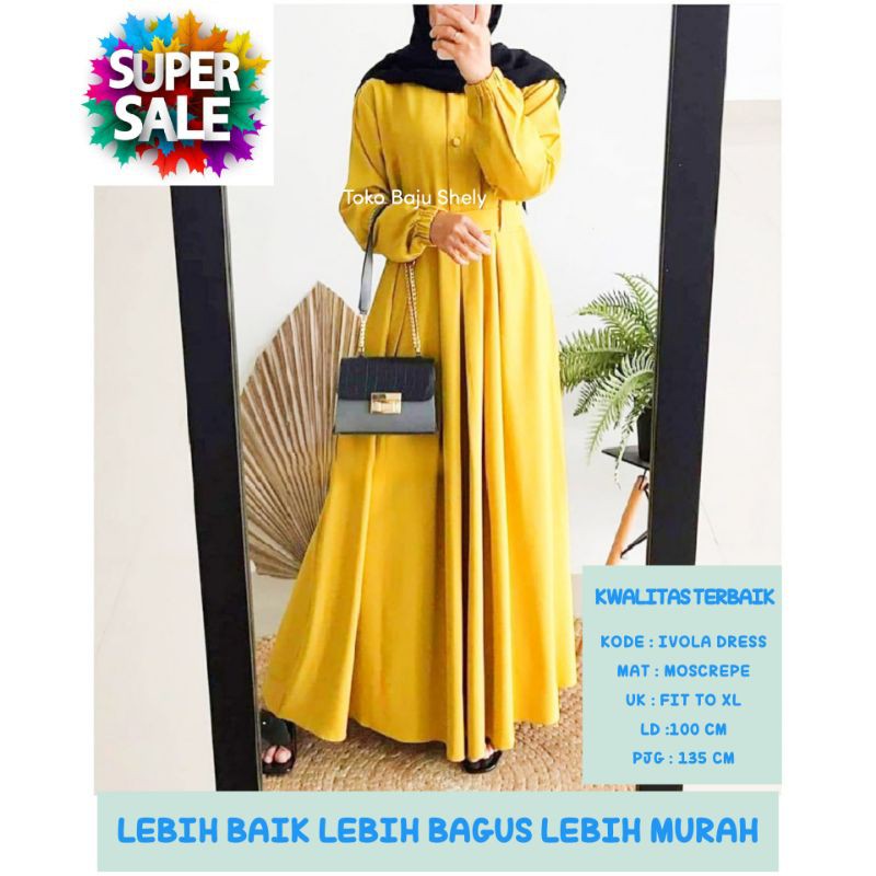 IVOLA DRESS/CASUAL DRESS/DRESS WANITA CASUAL DRESS/DRESS COREA CASUAL DRESS/DRESS/DRESS CASUAL DRESS