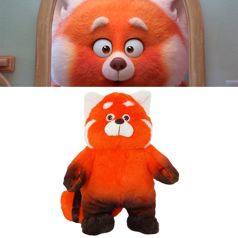 40cm Boneka Turning Red Panda Plush Doll Kawaii Cute Anime Stuffed Birthday Gift For Kids Mainan