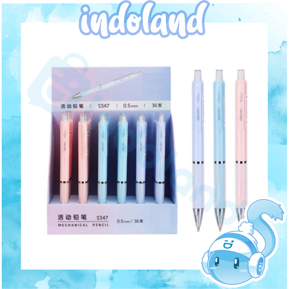 ☀INDOLAND☀ Propelling Pencil Pensil Mekanik Cetek Tip 0.5 mm Dilengkapi Klip S011