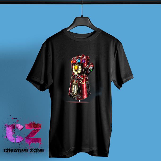 CUSTOM KAOS/TSHIRT AVENGERS ENDGAME IRONMAN INFINITY GAUNTLET