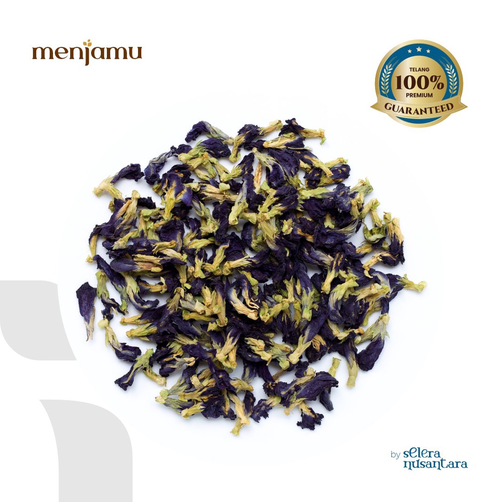 

Bunga Telang Teh Biru Kering PREMIUM Organik Tisane Butterfly Pea Dried Telang MENJAMU