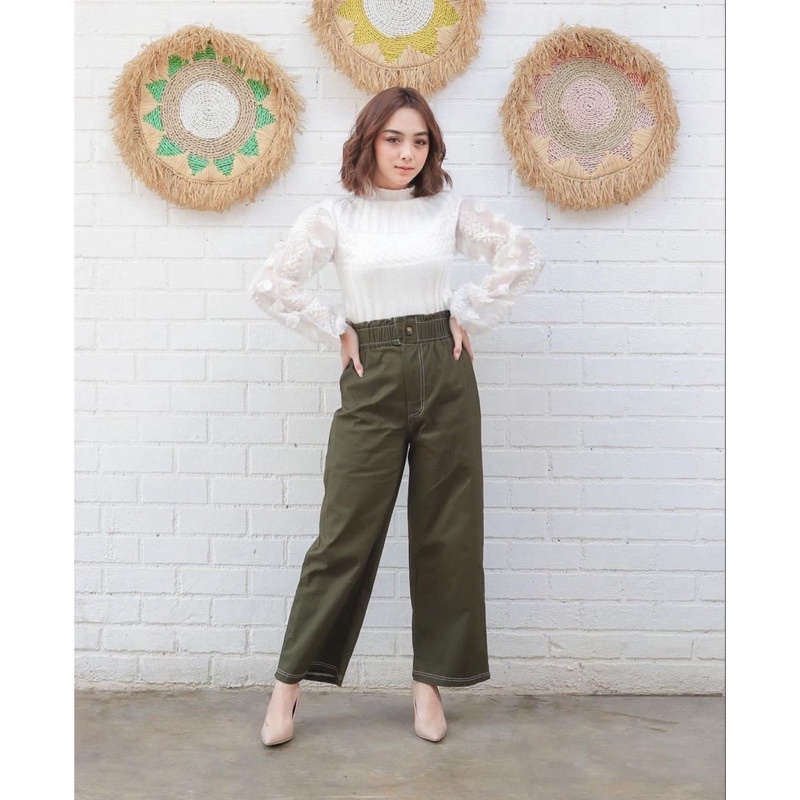 Tq88indonesia AVISA PANTS CELANA PANJANG Wanita Terbaru / Ootd Kekinian