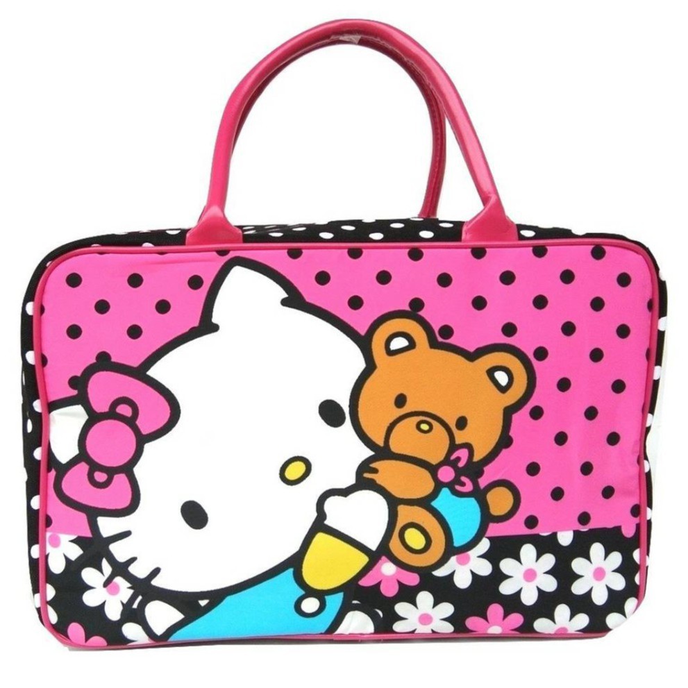 [PA] TRAVEL BAG SUPER KANVAS UKURAN BESAR (TAS KOPER JINJING/TAS RENANG) KARAKTER HELLO KITTY - TA001