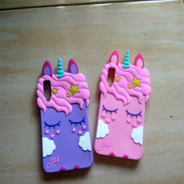 Silikon Case Kartun Samsung A7 2018 A70 A10 A30 A50 Casing Karakter Unicorn 3D