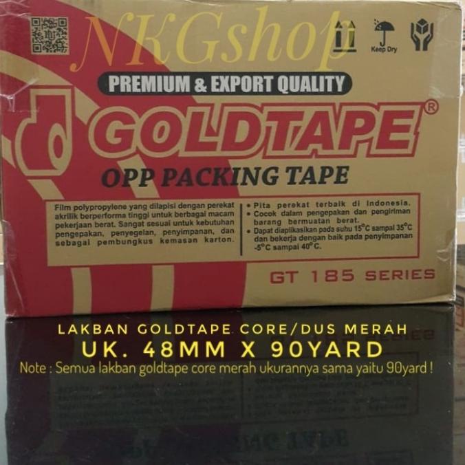 

Lakban Goldtape/OPP Goldtape dus merah 2" 48mmx90y (min 1dus = 72roll) CUCI GUDANG