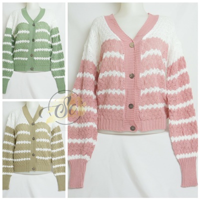 [✅COD]POPCORN TRIBAL CARDIGAN RAJUT WANITA / KARDIGAN OUTER KNIT RAJUT