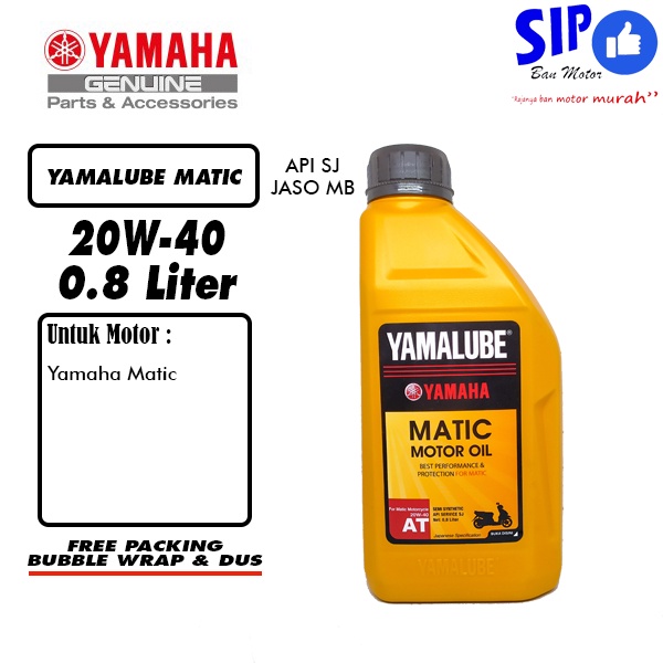 Oli Yamalube matic 20W40 0.8L ORIGINAL