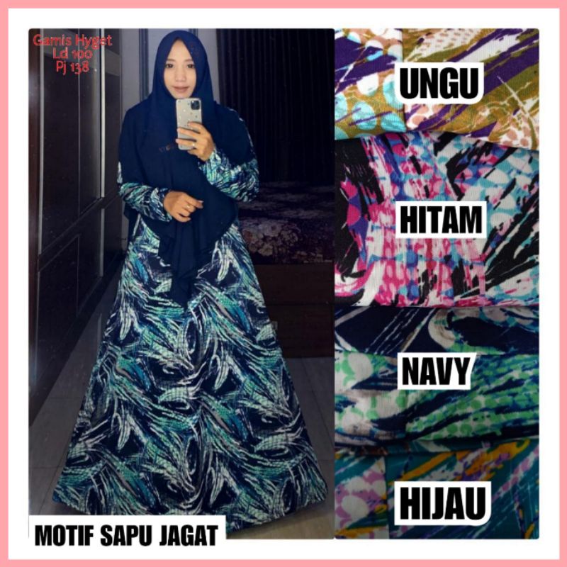 [Fashion Muslim] GAMIS HYGET PART 1 terbaru | busui | murah meriah | jumbo | motif