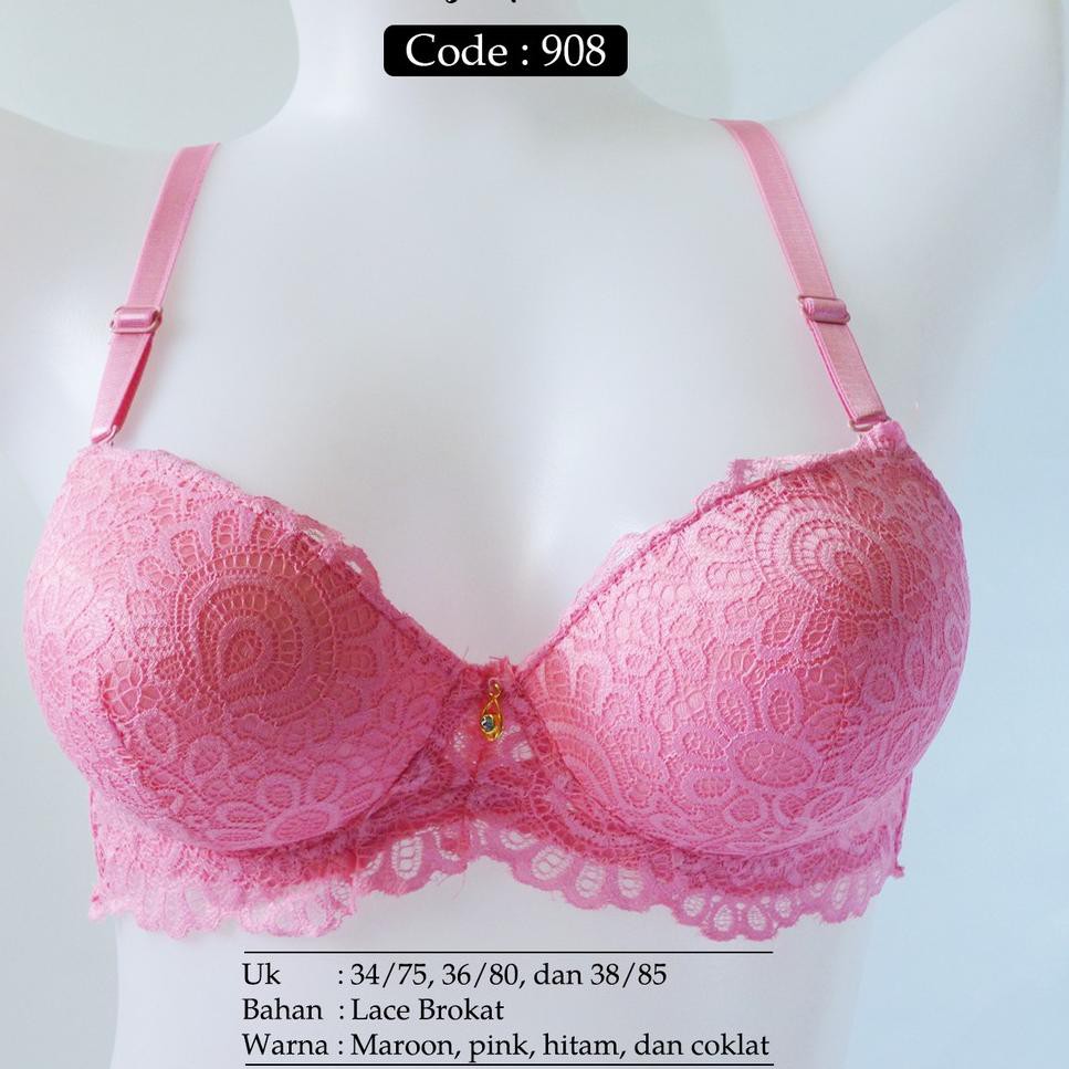 Jajanan THR.. Bra BH Kawat Remaja Brokat Busa Tebal Push Up Bra #908 - Gasp