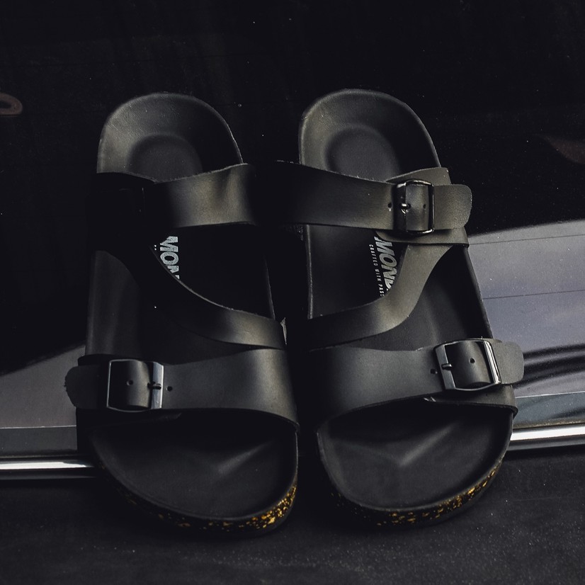 NOZELL BLACK |FORIND x Monday| Original Sendal Jepit Kulit Santai Kasual Pria/Cowok Sandal Footwear