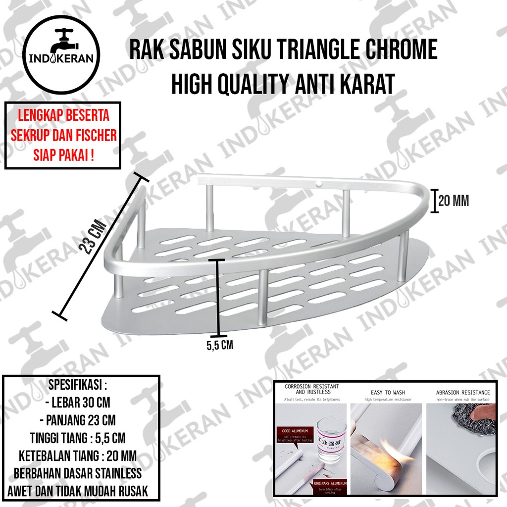 INDOKERAN - Rak Sabun Siku Sudut - High Quality