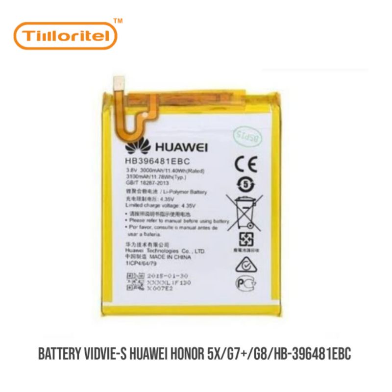 BATTERY VIDVIE-S HUAWEI HONOR 5X/G7+/G8/HB-396481EBC