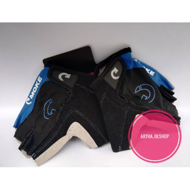 Sarung tangan gowes sarung tangan fitnes sarung tangan motor half finger