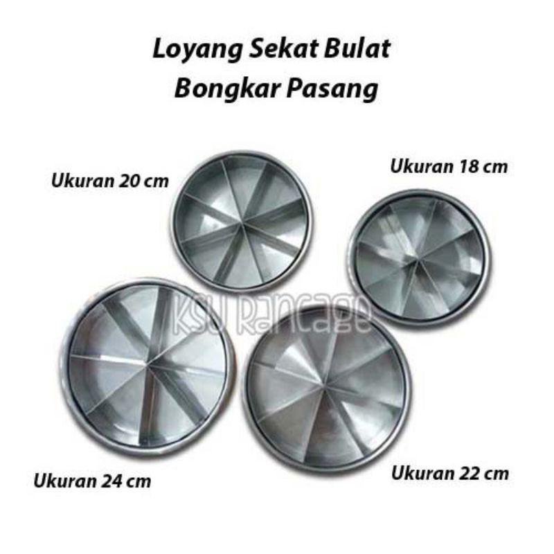 Loyang Sekat Bulat - Bongkar Pasang