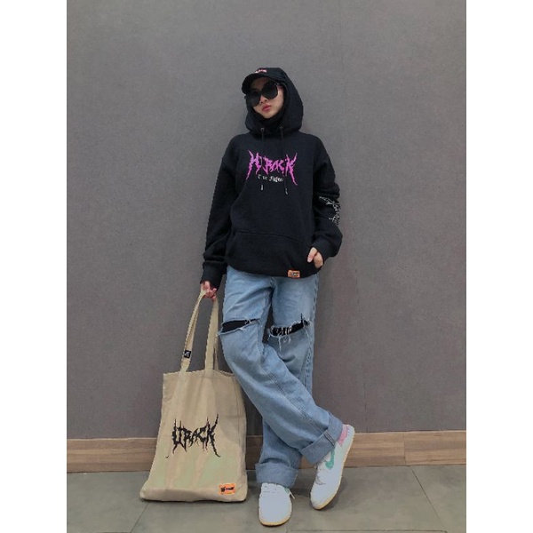 HOODIE HTRACK HITAM METAL