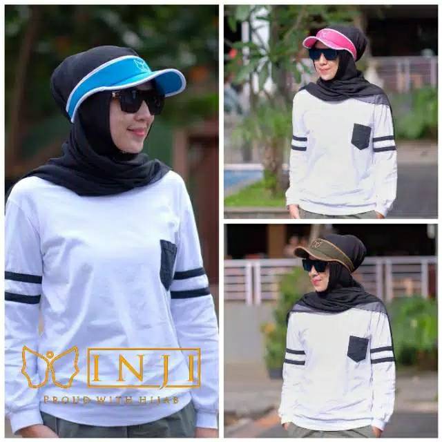 Topi visor olahraga akhwat by INJI muslimah topi golf terbaru