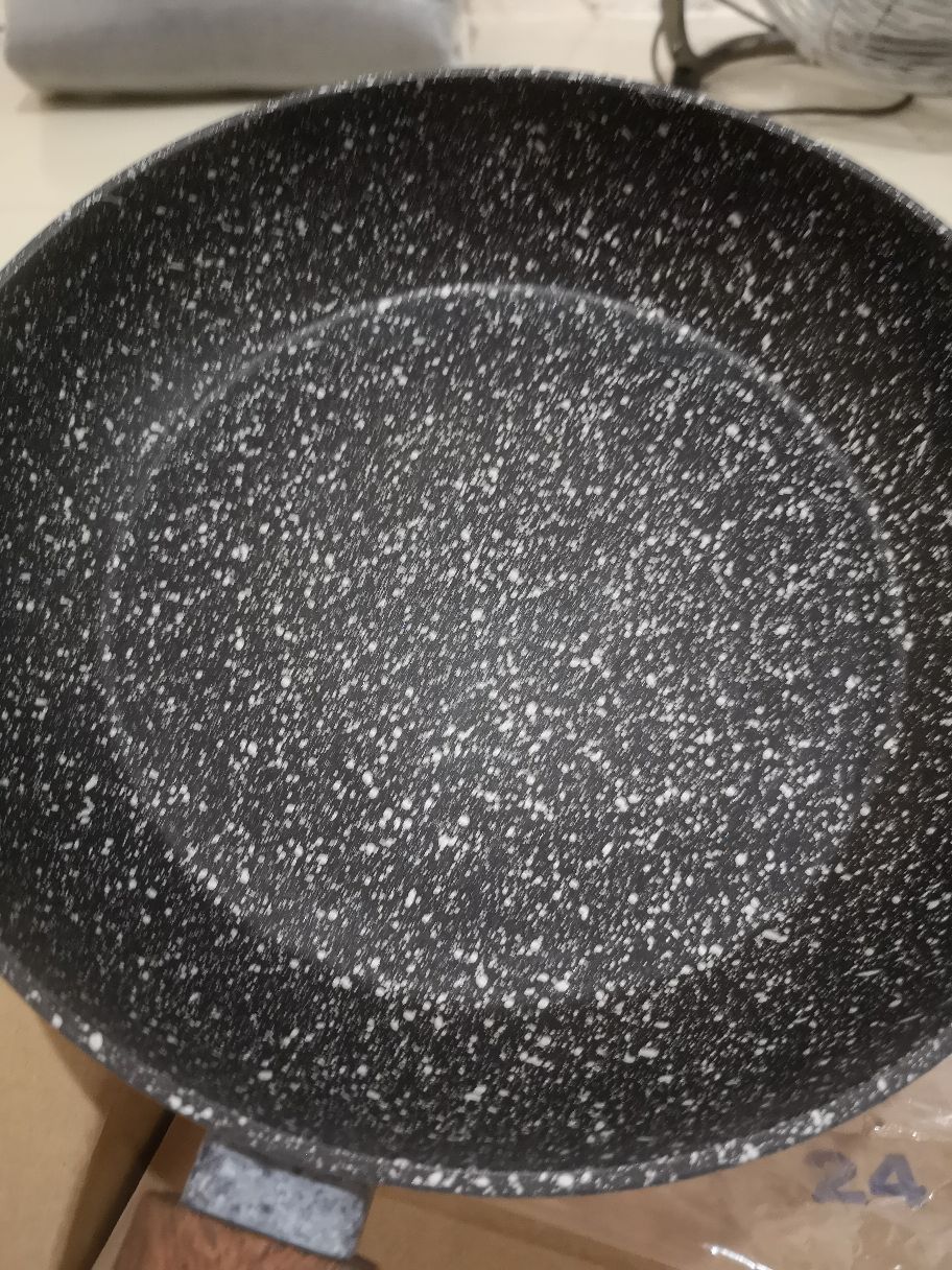 Yoshikawa Frying Pan Keramik Tanpa Minyak 26cm | Wajan Marble | Penggorengan Anti Lengket | Teplon