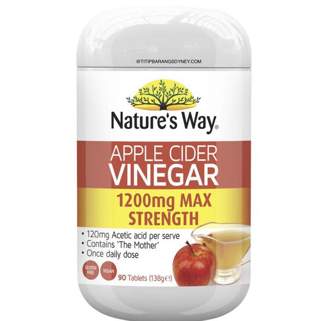 

Nature'S Way Apple Cider Vinegar 1200Mg 90 Tablets Remon_Store1
