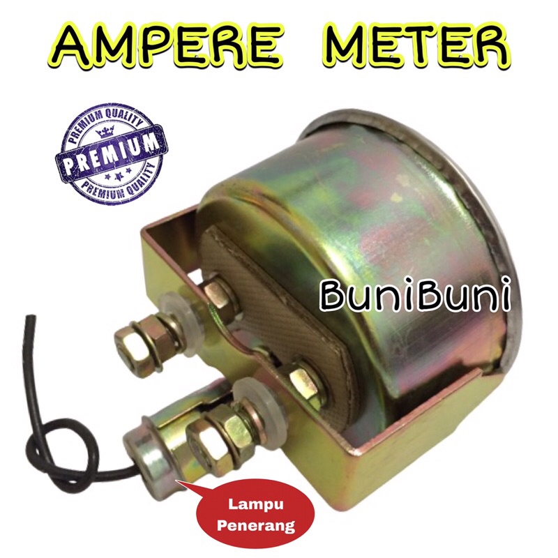 Ampere Meter DC / Amper Cas / Indikator Pengukur Arus Aki Mobil &amp; Mesin Universal