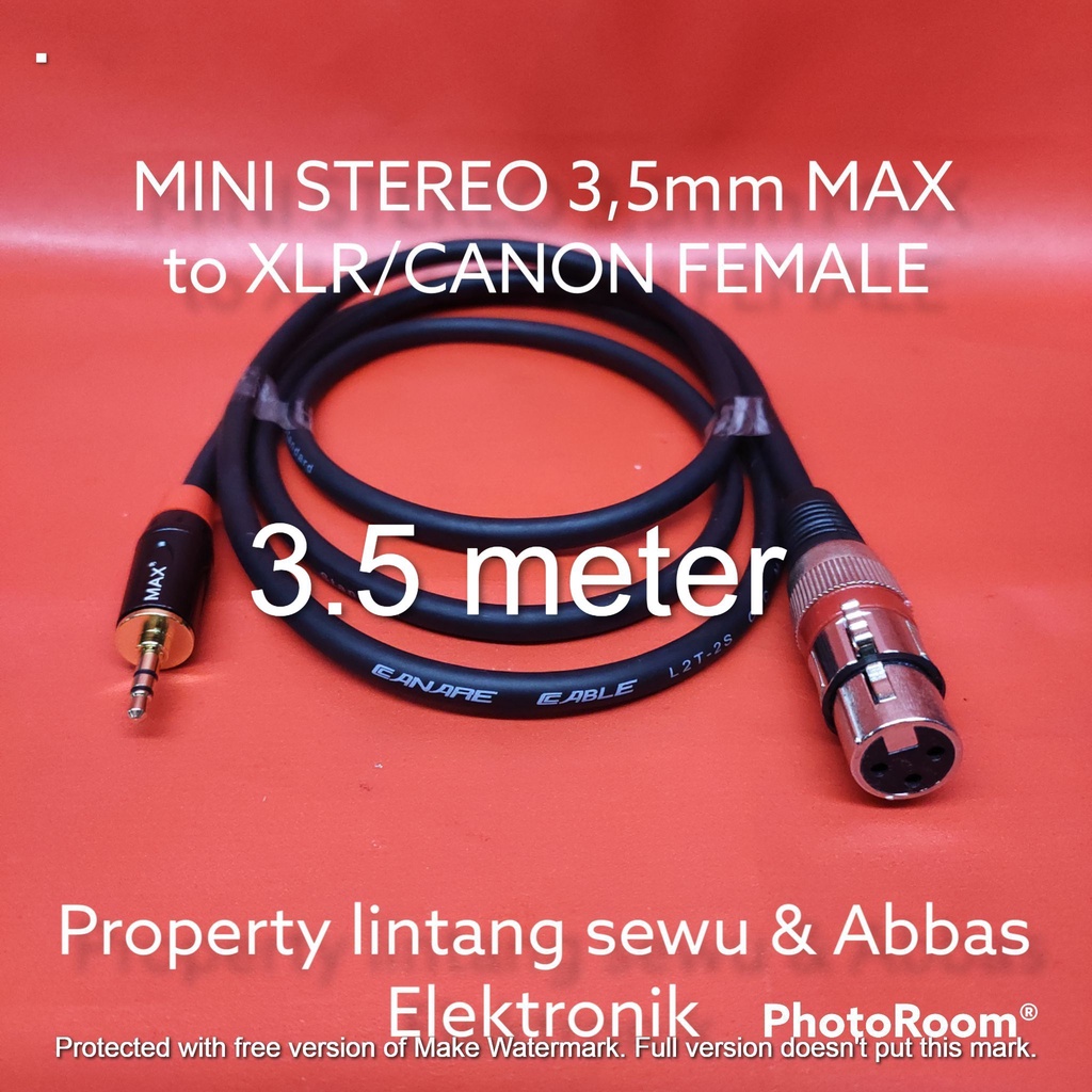 KABEL JEK MINI STEREO MAX TO XLR CANON FEMALE 3.5 meter