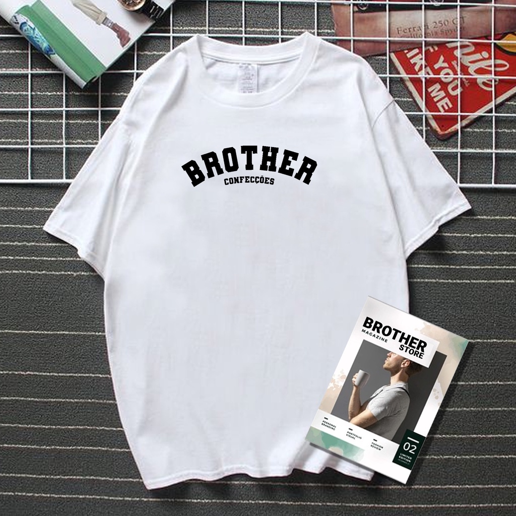 Brother Store / Kaos Distro Pria / Kaos Unisex / TEBAL 100% catton combed / Kaos distro Articlel brother clothing portugis FLOWER print DTF Premium