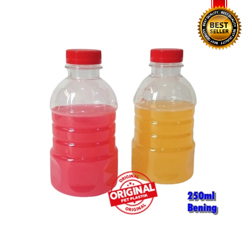 Botol Juice Plastik 250ml Botol Jamu Botol Minum Bening Pet