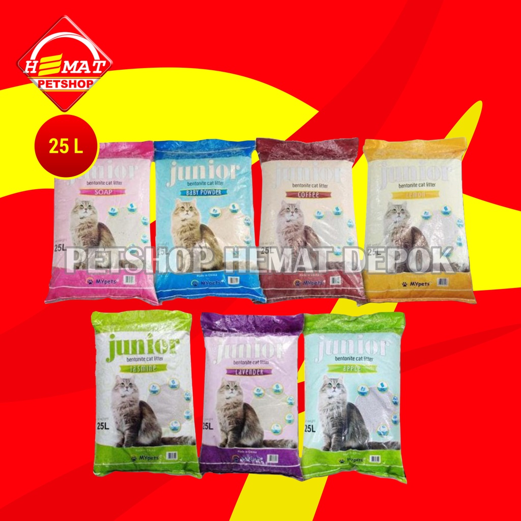 [GOSEND] Pasir Kucing Gumpal Wangi Junior 25 Liter Junior 25Liter