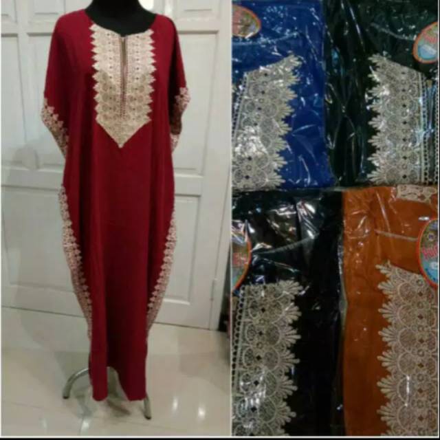 DASTER LOWO ARAB BIG SIZE BUSUI KAFTAN KELELAWAR RENDA