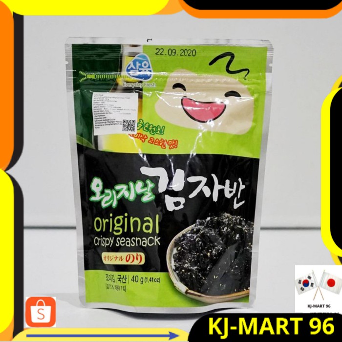 

MAKANAN KOREA/KOREAN FOOD/SNACK KOREA SAHMYOOK SEAWEED FLAKE ORIGINAL 40 GR IMPORT - RUMPUT LAUT ORI