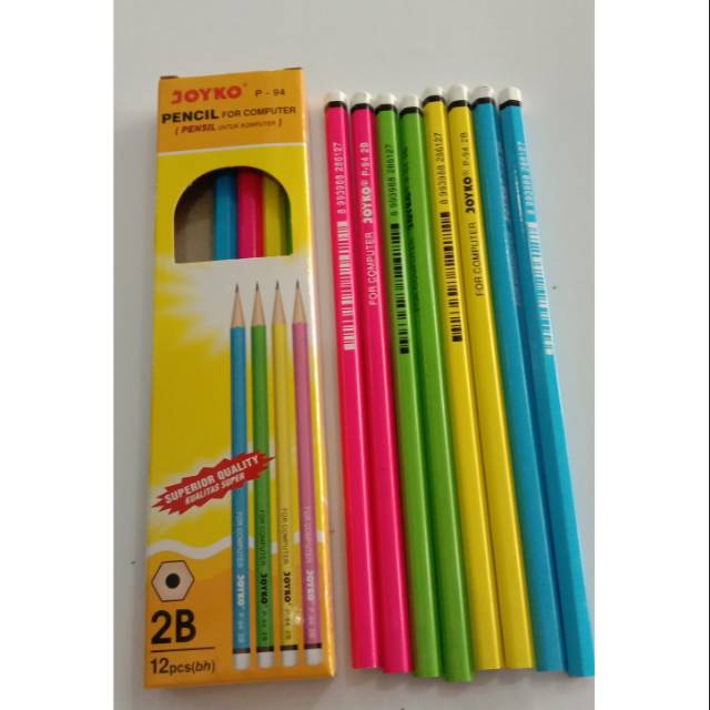 

Pensil kayu 2B joyko P94 casing warna-warni