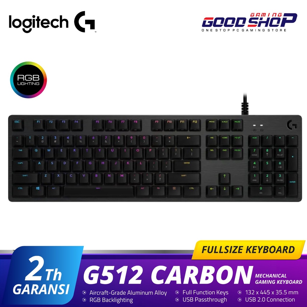 Logitech G512 Clicky - Mechanical Gaming Keyboard