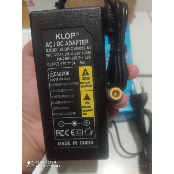 Power ADAPTOR 19V 5A MERK KLOP