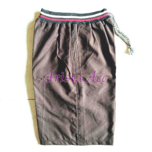 Celana pendek pria model kolor kasual polos bahan katun twill tebal