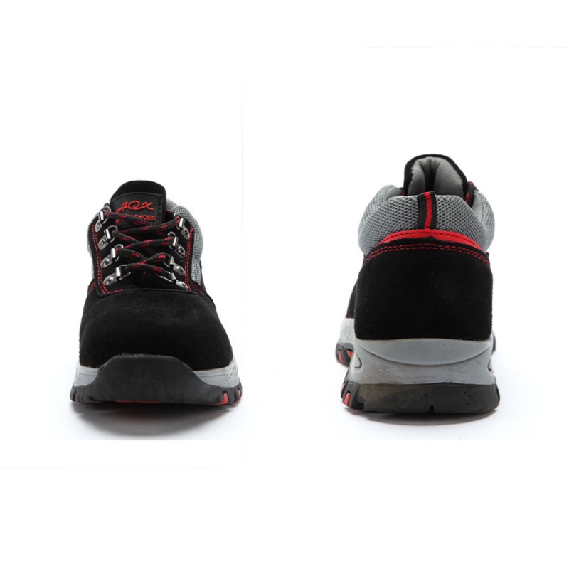 Profesional Kulit Asli Sepatu Safety Boots Pria Safety Ujung Besi Kerja Sneaker Proyek Shoes Olahraga Cowok Outdoor 066