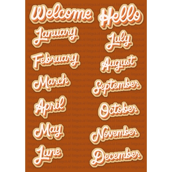 

Monthly Sticker Pack by Fasyca | Aesthetic Sticker | Cute Sticker | Sticker Lucu | Journaling Sticker | Decor Sticker | Pandemic Sticker | Sticker Murah | Sticker Bunga | Sticker Pack | Dekorasi Sticker | Sticker Tempel | Sticker Buku