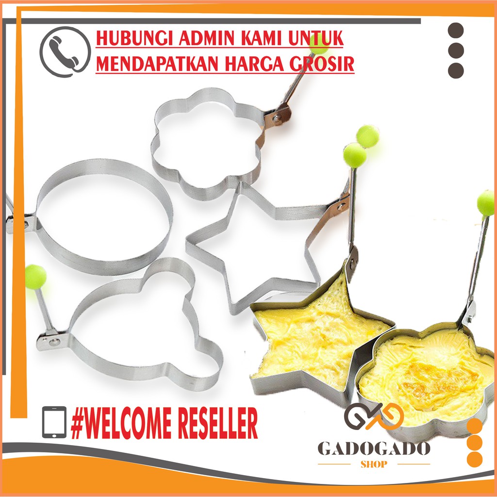 GGS Alat Cetakan Telur Karakter Alat Cetakan Telur Stainless Steel Egg