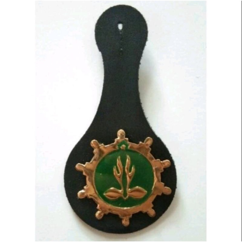 Tanda jabatan DKC Kuningan lapis resin hijau