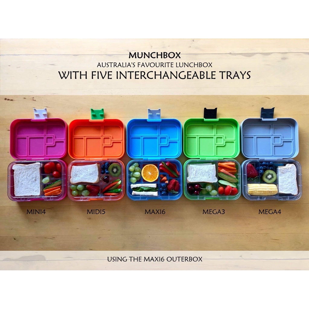 Munchbox Lunchbox Leakproof Midi 5 / Munch Box Lunch Box Kotak Makan Bekal Sekolah Kantor