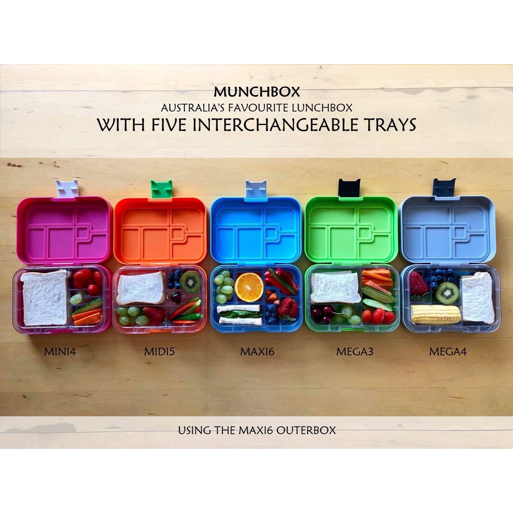 Munchbox Lunchbox Leakproof Midi 5 / Munch Box Lunch Box Kotak Makan Bekal Sekolah Kantor