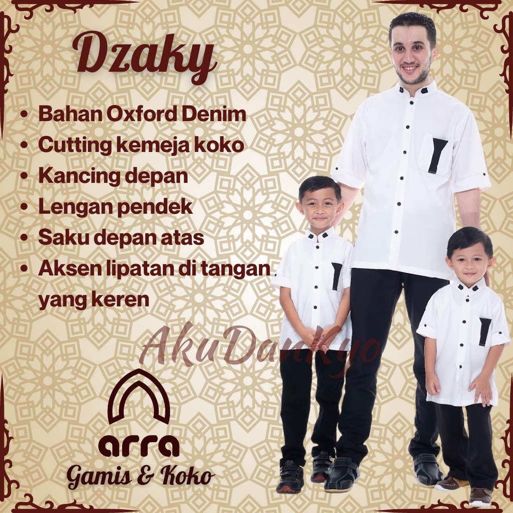 Baju Koko Kurta Pakistan Couple Ayah Dan Anak Lengan Pendek Arra Dzaky Baju Kokoh Muslim