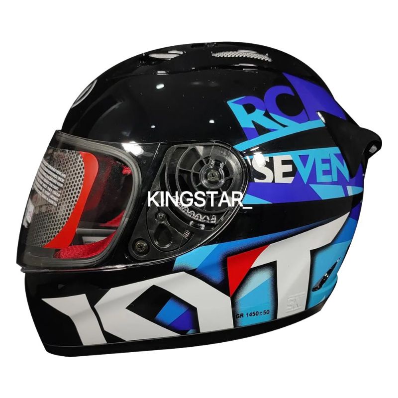HELM KYT RC SEVEN SERI #19 | BLACK BLUE | FULL FACE